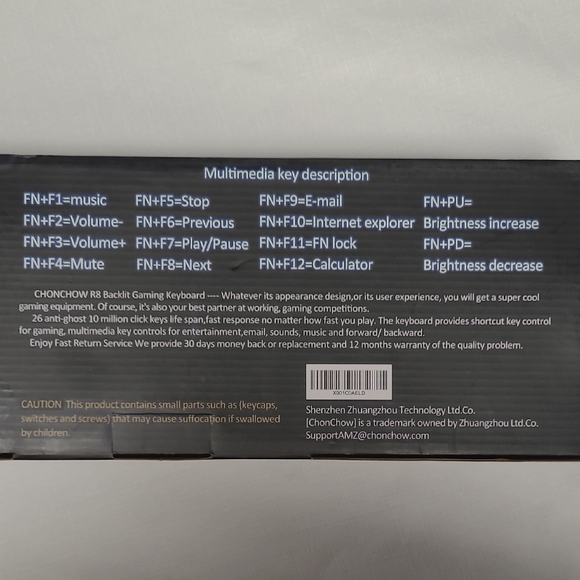 Backlit Gaming Keyboard - Black - Picture 5 of 6